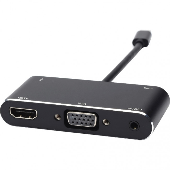 Переходник 0.1 m Type-C(m) => HDMI+VGA+USB Переходник Atcom Type-C M/HDMI+VGA+USB (AT2810)