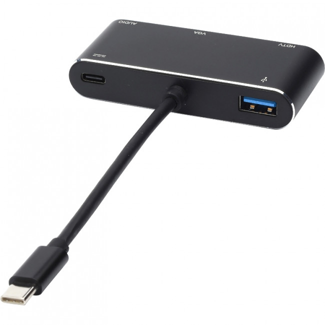 Переходник 0.1 m Type-C(m) => HDMI+VGA+USB Переходник Atcom Type-C M/HDMI+VGA+USB (AT2810)