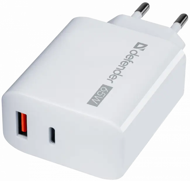 Defender Сетевое ЗУ UPA-165 USB A+C, 65W Defender 83582 — для бизнеса и офиса