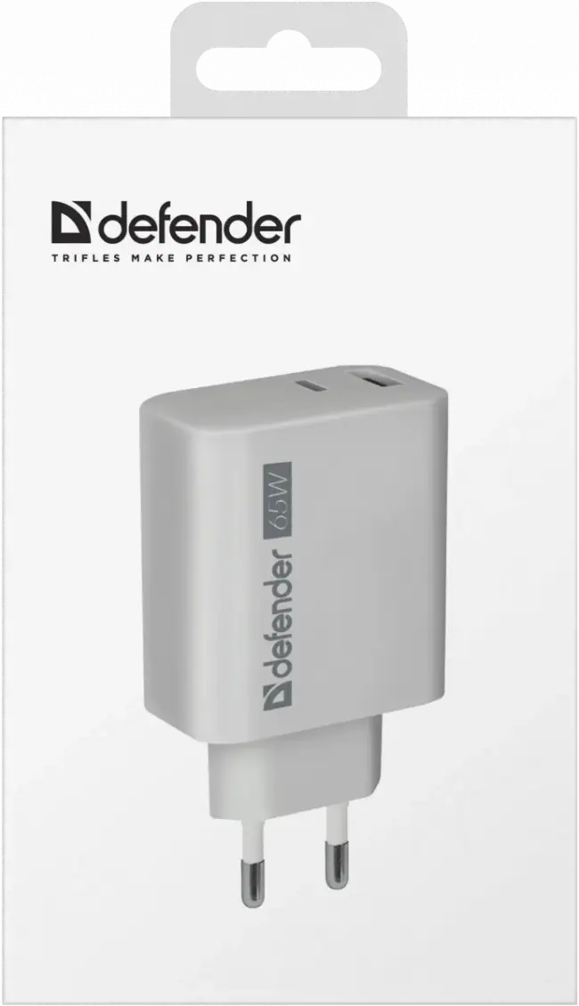 Defender Сетевое ЗУ UPA-165 USB A+C, 65W Defender 83582 — для бизнеса и офиса