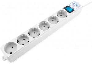 Фильтр-удлинитель Power Cube PRO, 3,0 м, LC контур, 16А/3,5кВт Power Cube Pro (3 м, 6 розеток)