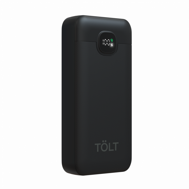 Портативный аккумулятор TOLT Stor SR-LC20B, 20000mAh, 22,5W, fast charging and PD, black Powerbank TOLT Stor SR-LC20B, 20000mAh, 22,5W, fast charging and PD, black TÖLT SR-LC20B — для бизнеса и офиса