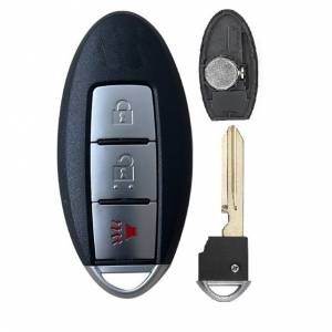 Корпус смарт ключа NISSAN 2+1 кнопки + вставка NSN14, бат.слева, с лого