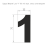 Цифра на дверь Luxe 75 мм сатинированный хром 1 — для бизнеса и офиса