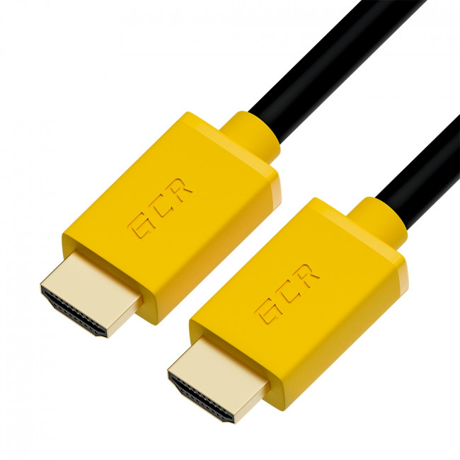 GCR Кабель 15.0m HDMI версия 2.0, HDR 4:2:0, Ultra HD, 4K 60 fps 60Hz/5K*30Hz, 3D, AUDIO, 18.0 Гбит/с, 28/28 AWG, OD7.3mm, тройной экран, черный, желтые коннекторы, GCR-HM441-15.0m Greenconnect HDMI (m) 2.0 - HDMI (m) 2.0 15м жёлтый — для бизнеса и офиса