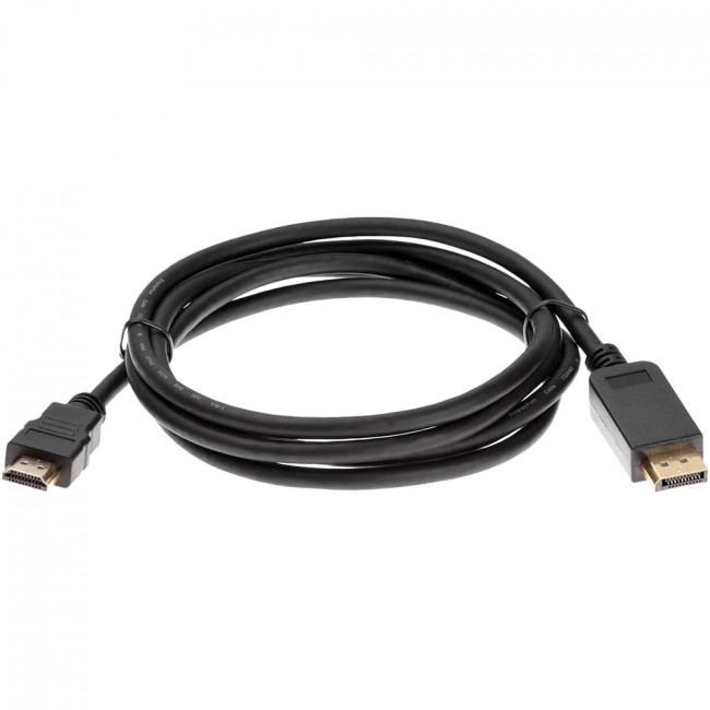 Кабель-переходник DisplayPort M-> HDMI M 4K@30Hz 1.8m iOpen (Aopen/Qust) <ACG608-1.8M> Кабель-переходник AOpen/Qust DisplayPort M/HDMI M (ACG608-1.8M) — для бизнеса и офиса