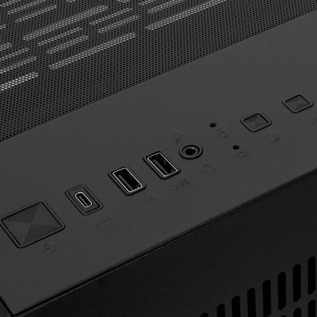 Корпус без блока питания HSPD F330-TGBK-ARGB — для бизнеса и офиса