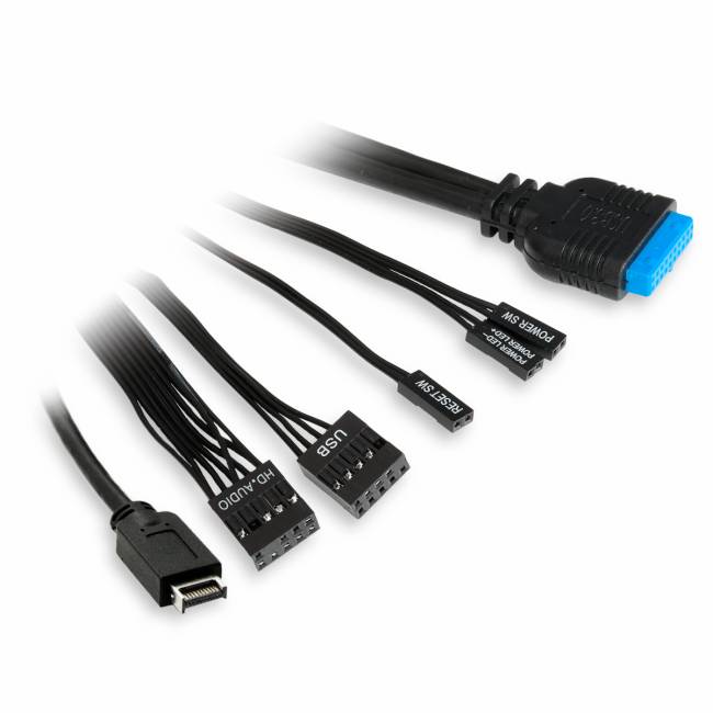 Корпус без блока питания HSPD F330-TGBK-ARGB — для бизнеса и офиса