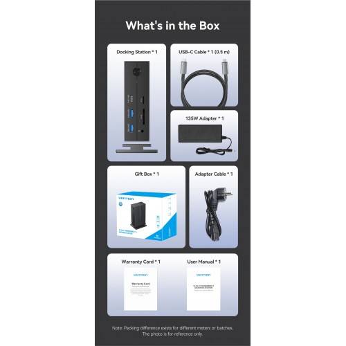 Мультифункциональная док-станция Vention USB Type C 14 в 1 с поддержкой Thunderbolt 4 Vention TPFH0-EU — для бизнеса и офиса Мультифункциональная док-станция Vention USB Type C 14 в 1 с поддержкой Thunderbolt 4 Vention TPFH0-EU — для бизнеса и офиса