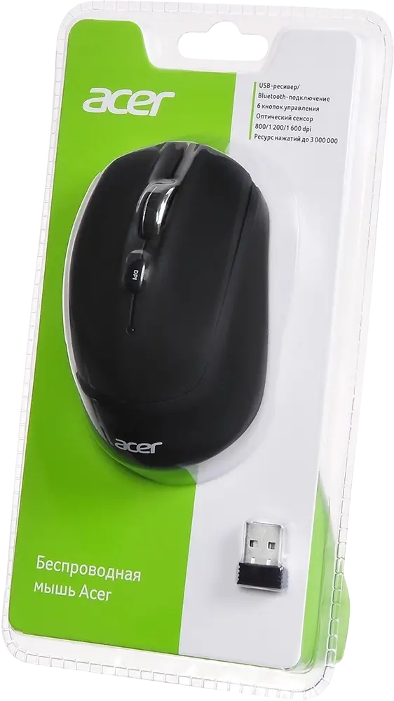 Мышь компьютерная ACER OMR050 (ZL.MCEEE.00B) — для бизнеса и офиса