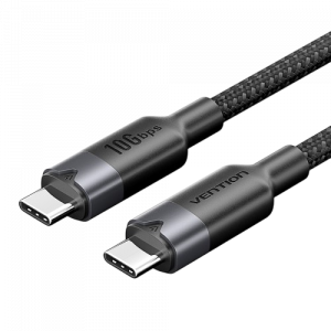 Кабель Vention USB 3.2 Gen2 CM/CM - 1м. Черный 5А PD100W, шт. Vention TRGBF