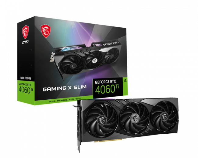 Видеокарта MSI GeForce RTX 4060 Ti GAMING X SLIM 16G — для бизнеса и офиса