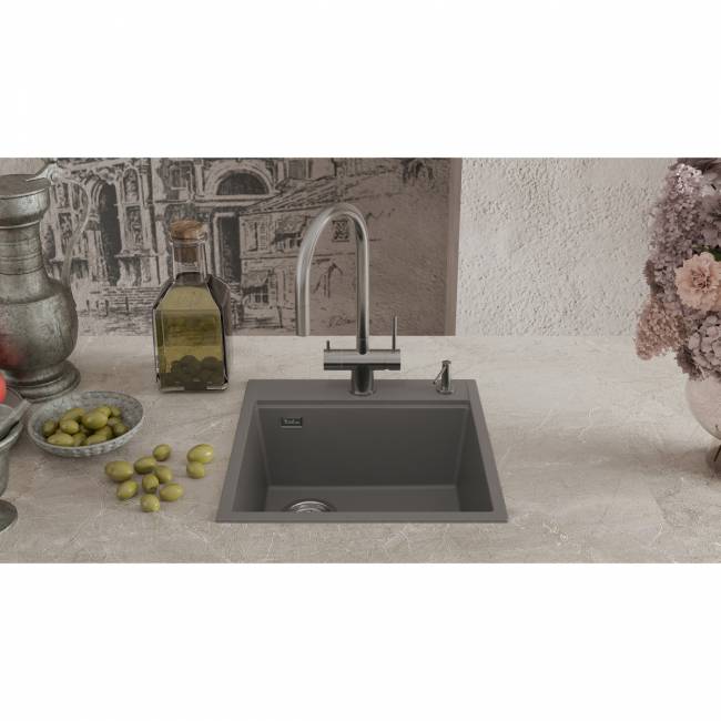 Кухонная мойка RIVELATO Rivelato TR-505-L grigio metallizz — для бизнеса и офиса Кухонная мойка RIVELATO Rivelato TR-505-L grigio metallizz — для бизнеса и офиса