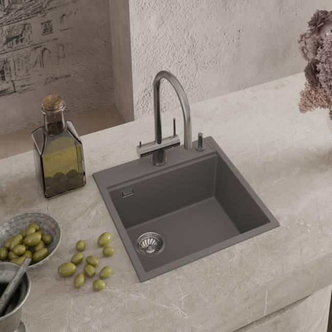 Кухонная мойка RIVELATO Rivelato TR-505-L grigio metallizz — для бизнеса и офиса Кухонная мойка RIVELATO Rivelato TR-505-L grigio metallizz — для бизнеса и офиса