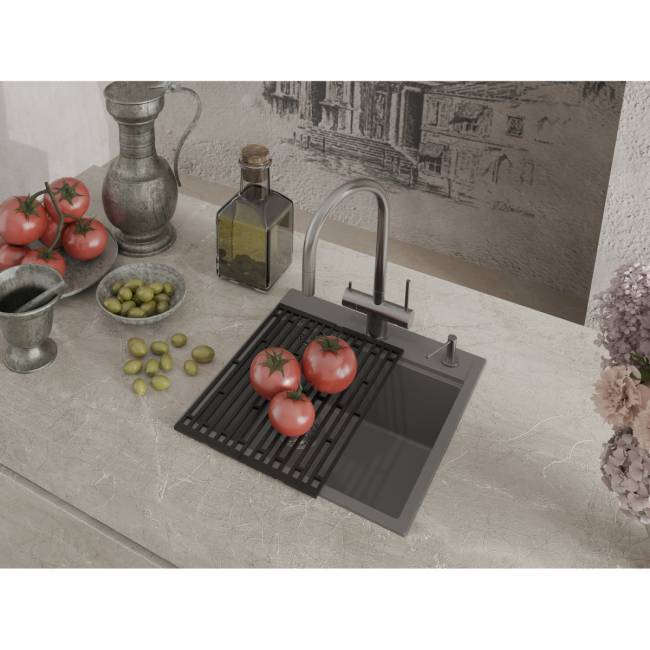 Кухонная мойка RIVELATO Rivelato TR-505-L grigio metallizz — для бизнеса и офиса Кухонная мойка RIVELATO Rivelato TR-505-L grigio metallizz — для бизнеса и офиса