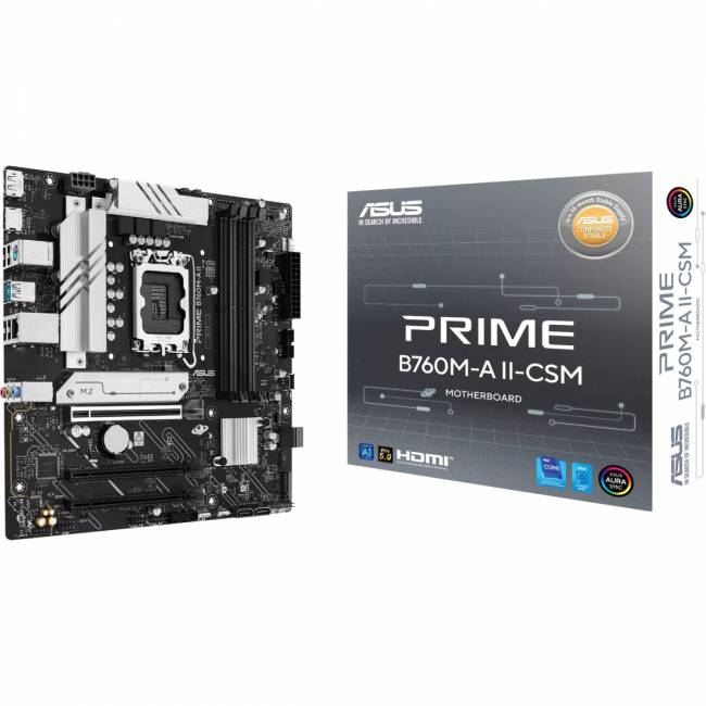 Материнская плата ASUS PRIME B760M-A II-CSM (90MB1NG0-M0EAYC) — для бизнеса и офиса Материнская плата ASUS PRIME B760M-A II-CSM (90MB1NG0-M0EAYC) — для бизнеса и офиса