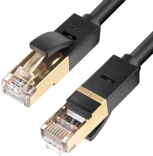 Greenconnect Патч-корд PROF прямой 0.1m, FTP медь кат.6, черный, позолоченные контакты и  коннектор, 24 AWG, Deluxe GCR-LNCG626-0.1m, ethernet high speed 10 Гбит/с, RJ45, T568B Greenconnect RJ45(m) - RJ45(m) Cat. 6 F/UTP PVC 0.1м чёрный