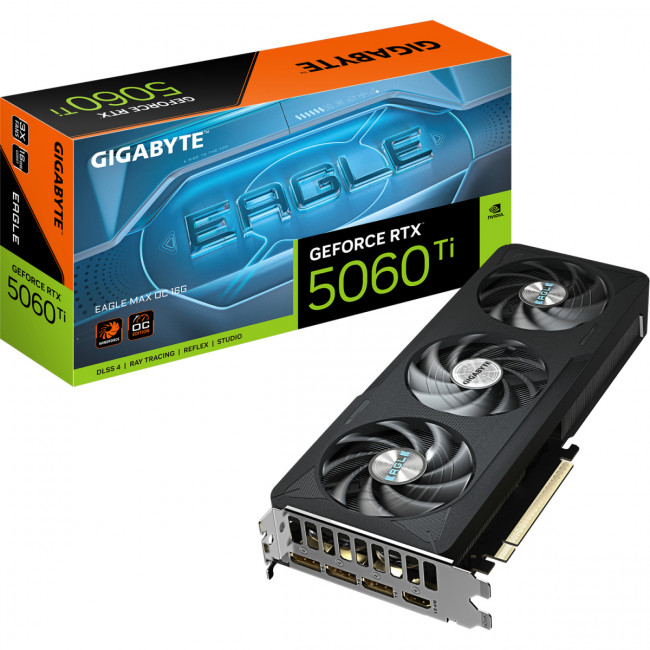 Видеокарта GIGABYTE GeForce RTX 5060 Ti EAGLE MAX OC (GV-N506TEAGLEMAX OC-16GD) — для бизнеса и офиса