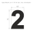 Цифра на дверь Luxe 75 мм черный 2 — для бизнеса и офиса