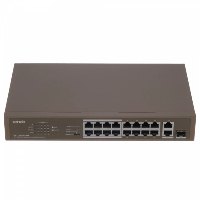 Коммутатор Tenda TEF1118P-16-150W — для бизнеса и офиса