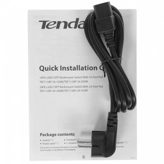 Коммутатор Tenda TEF1118P-16-150W — для бизнеса и офиса