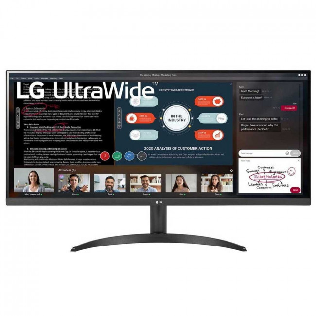 Монитор LG LCD 34WP500-B LG 34WP500-B — для бизнеса и офиса