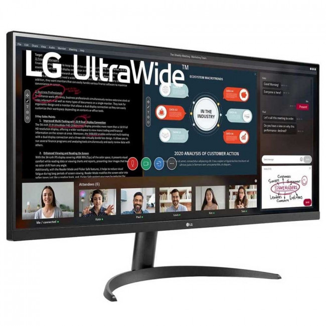 Монитор LG LCD 34WP500-B LG 34WP500-B — для бизнеса и офиса