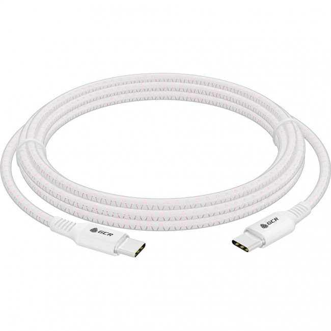 GCR Кабель 1.5m Type C-C POWER DELIVERY 18 W, бело-розовый, AL case белый, белый ПВХ, GCR-54535 Кабель Greenconnect 1.5 м (GCR-54535)