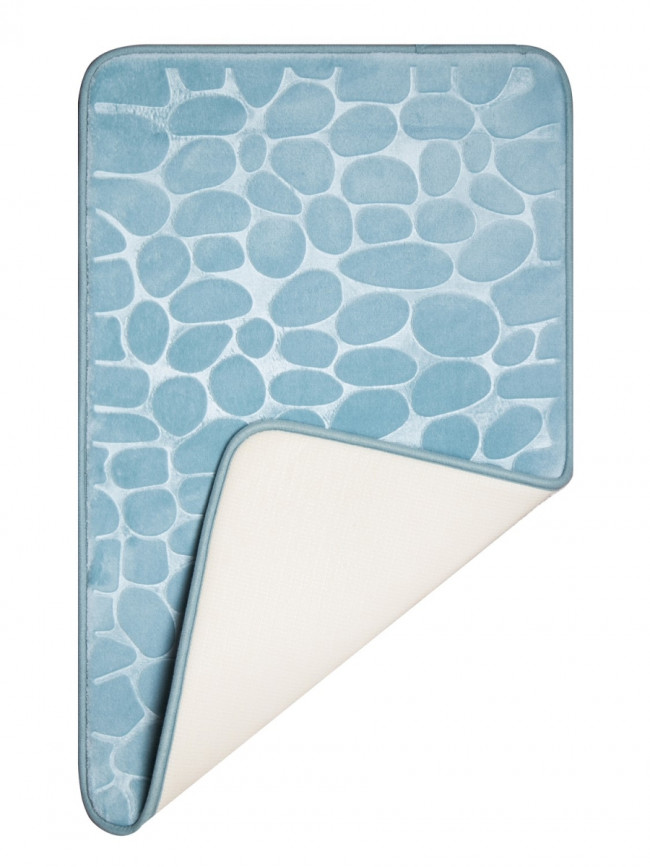 Коврик для ванной Коврик для ванной Albero 50х80 см, серый/аквамарин