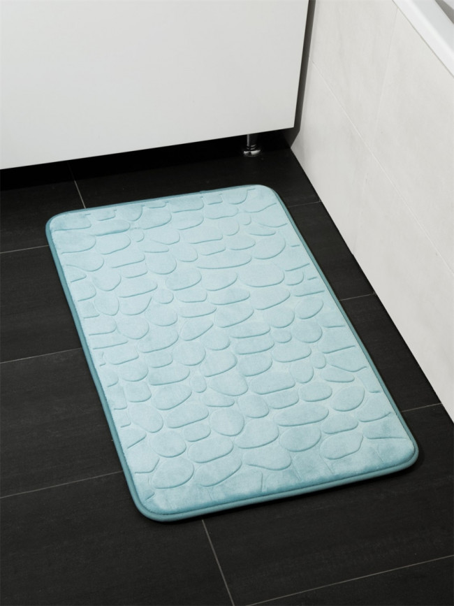 Коврик для ванной Коврик для ванной Albero 50х80 см, серый/аквамарин
