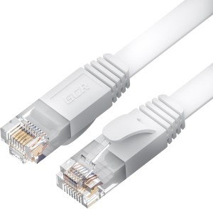 GCR Патч-корд PROF плоский прямой 1.0m, UTP медь кат.6, белый, 30 AWG, ethernet high speed 10 Гбит/с, RJ45, T568B, GCR-52847 Greenconnect RJ45(m) - RJ45(m) Cat. 7 U/UTP PVC 1м