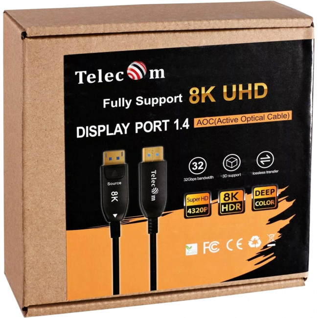 Активный оптический кабель Telecom DP1.4 8K@60Hz 20м <TCG2130-20M> Telecom TCG2130-20M