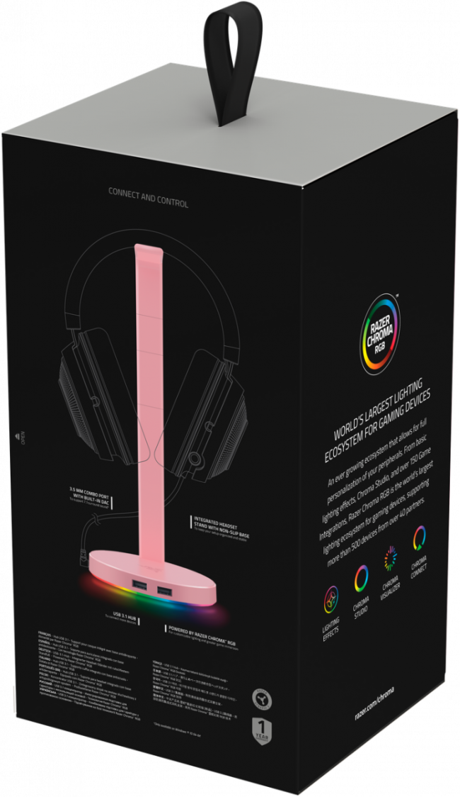 Подставка для наушников Razer Base Station Chroma V2 - Quartz Razer Base Station V2 Chroma