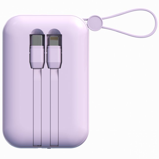 Портативный аккумулятор TOLT Lit LT-LL10T, 10000mAh, 22,5W, fast charging and PD, violet TÖLT LT-LL10T — для бизнеса и офиса