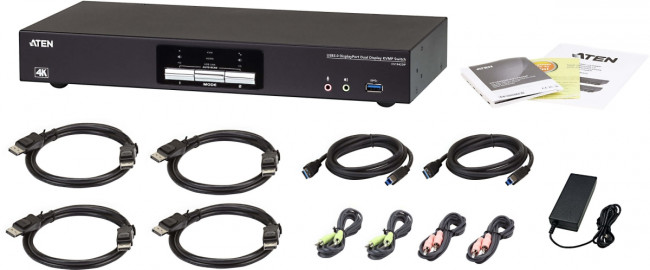 2-Поротовый USB3.0 4K DisplayPort Dual Display KVM переключатель ATEN CS1942DP — для бизнеса и офиса