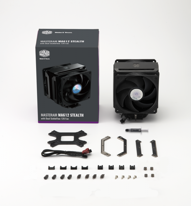 Кулер для процессора Cooler Master MasterAir MA612 Stealth — для бизнеса и офиса Кулер для процессора Cooler Master MasterAir MA612 Stealth — для бизнеса и офиса