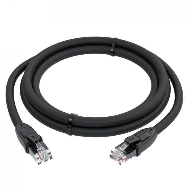 GCR Патч-корд прямой 3.0m UTP кат.6, черный, 24 AWG, ethernet high speed, RJ45, T568B, GCR-52530 Greenconnect RJ45(m) - RJ45(m) Cat. 6 U/UTP PVC 3м
