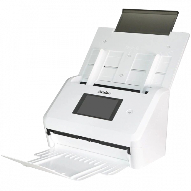 AN335WL Сетевой документ-сканер, цветной, двусторонний, 40 стр./мин, ADF 50, A4, сенсорный экран 4.3", USB 3.2, Ethernet, Wi-Fi, нагрузка 4 000 стр/день Avision 000-0981A-0KG — для бизнеса и офиса
