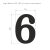 Цифра на дверь 100 мм хром 6 (9) — для бизнеса и офиса