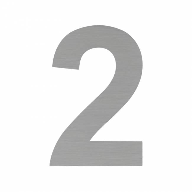 Цифра на дверь Luxe 75 мм сатинированный хром 2 — для бизнеса и офиса Цифра на дверь Luxe 75 мм сатинированный хром 2 — для бизнеса и офиса