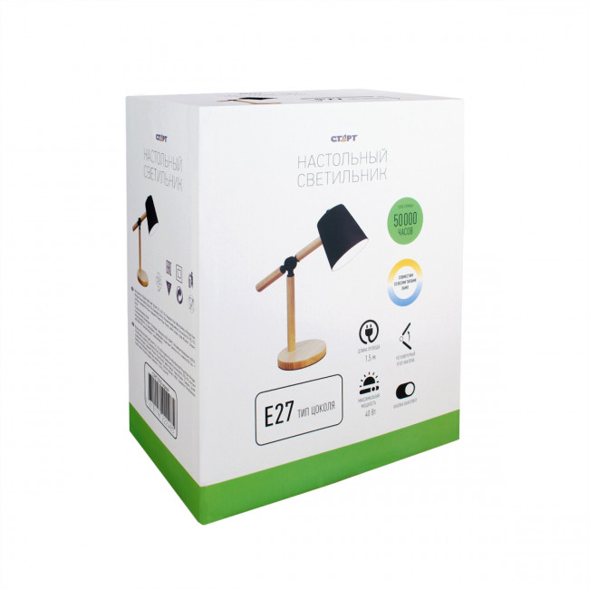 Светильник настольный СТАРТ CT83 черный цоколь E27 Светильник настольный СТАРТ CT83 черный цоколь E27