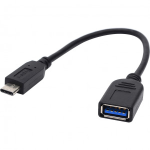 Переходник Type-C(m) <=> USB 3.0 AF (OTG), черный Переходник Atcom Type-C/USB 3.0 F OTG (AT1310)
