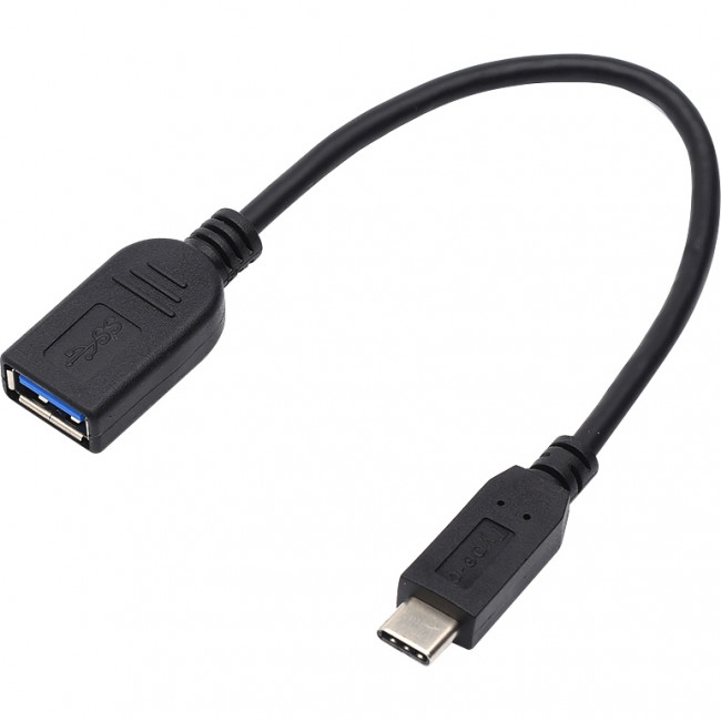 Переходник Type-C(m) <=> USB 3.0 AF (OTG), черный Переходник Atcom Type-C/USB 3.0 F OTG (AT1310) — для бизнеса и офиса