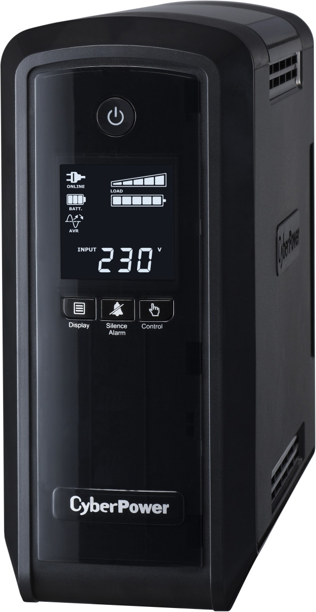 ИБП CyberPower CP900EPFCLCD, Line-Interactive, 900VA/540W, 6 Schuko розеток, USB, RJ11/RJ45, LCD дисплей, Black, 0.33х0.36х0.2м., 8.3кг. CyberPower CP900EPFCLCD