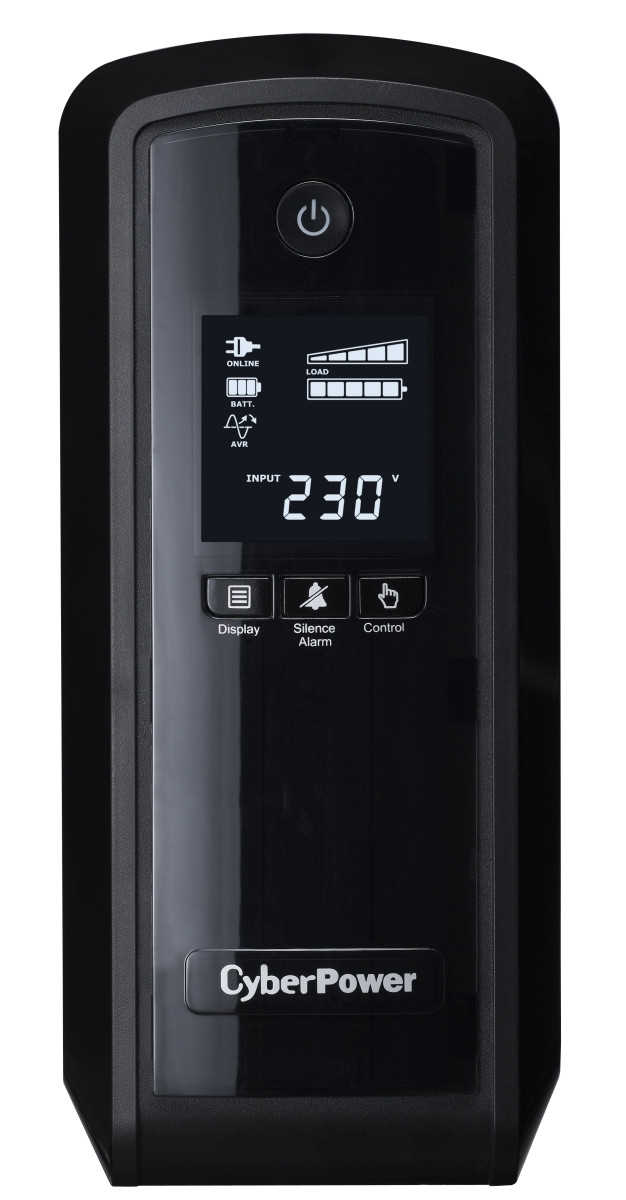 ИБП CyberPower CP900EPFCLCD, Line-Interactive, 900VA/540W, 6 Schuko розеток, USB, RJ11/RJ45, LCD дисплей, Black, 0.33х0.36х0.2м., 8.3кг. CyberPower CP900EPFCLCD