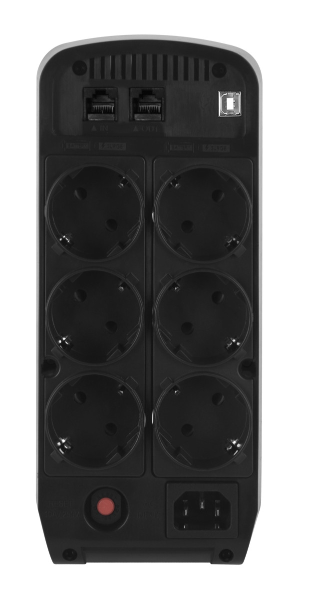 ИБП CyberPower CP900EPFCLCD, Line-Interactive, 900VA/540W, 6 Schuko розеток, USB, RJ11/RJ45, LCD дисплей, Black, 0.33х0.36х0.2м., 8.3кг. CyberPower CP900EPFCLCD