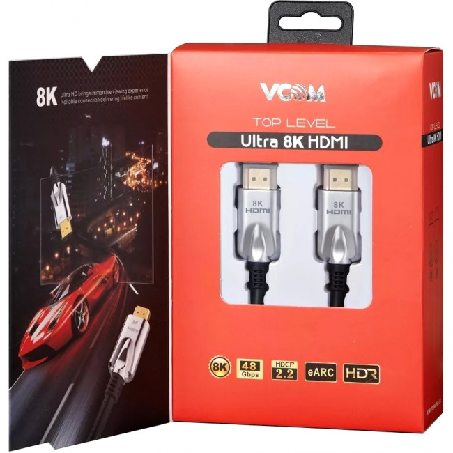 Кабель HDMI 19M/M,ver. 2.1, 8K@60 Hz 3m VCOM <CG862-3M> VCOM CG862-3M Кабель HDMI 19M/M,ver. 2.1, 8K@60 Hz 3m VCOM <CG862-3M> VCOM CG862-3M