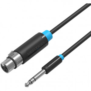 Кабель Vention аудио Jack 6.5 M/XLR F - 2м Кабель Vention jack 6.5 mm(m)/XLR(f) - 2 м (BBEBH)