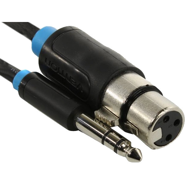 Кабель Vention аудио Jack 6.5 M/XLR F - 2м Кабель Vention jack 6.5 mm(m)/XLR(f) - 2 м (BBEBH)