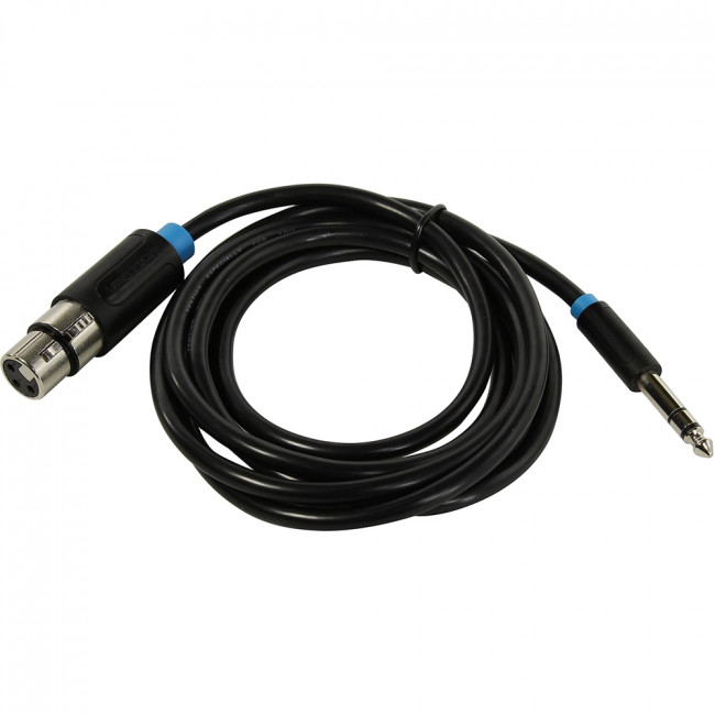 Кабель Vention аудио Jack 6.5 M/XLR F - 2м Кабель Vention jack 6.5 mm(m)/XLR(f) - 2 м (BBEBH)